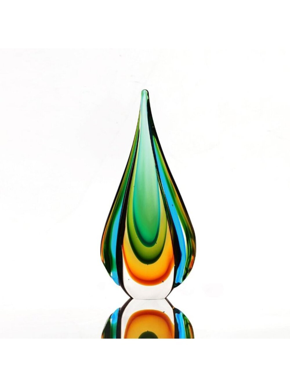 Handmade Murano Glass Sculpture - 9.44" Home Decor Art Piece, Unique Gift